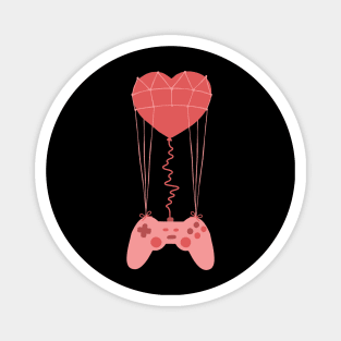 Video Gamer Heart Controller amer Heart Controller Valentine's Day Magnet